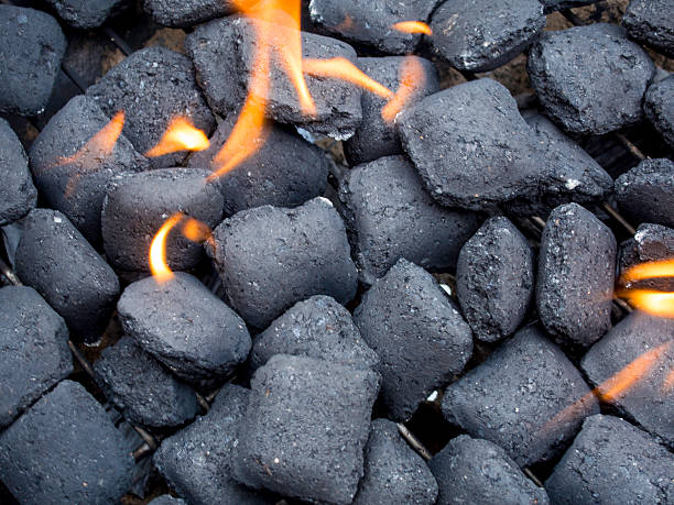 BBQ Charcoal Briquettes export product background